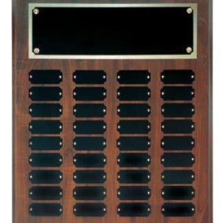 Cherry Finish Perpetual Plaque with 36 Plates