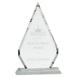 10 3/4" Crystal Diamond on a Clear Crystal Base