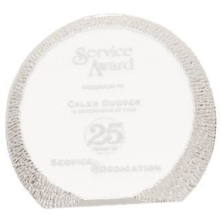 Rounded Crystal with Decorative Edge