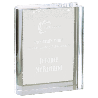 Large Clear Crystal Book