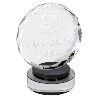 Medium Round Crystal with Black/Clear Base