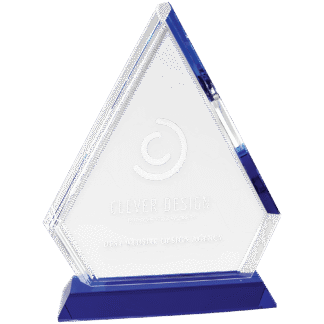 9 3/4 Crystal Diamond with Blue Base