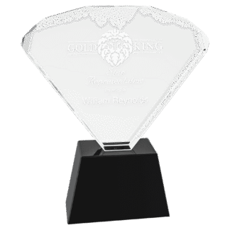 Small Crystal Fan with Black Base