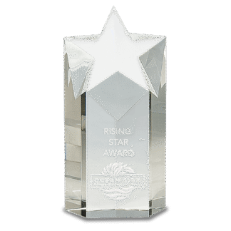 8" Crystal Star Column