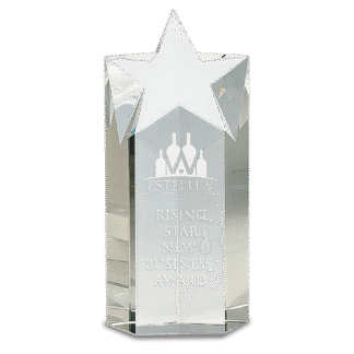 9" Crystal Star Column