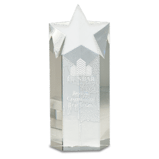 10" Crystal Star Column