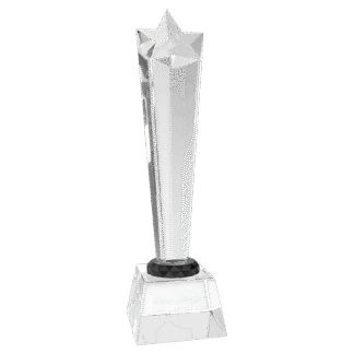 Large Crystal Rising Star with Clear Base