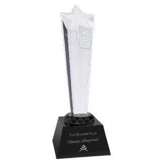 Small Crystal Rising Star with Black Base