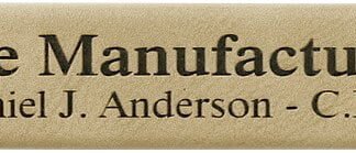 Light Brown Leatherette Single Pen Case