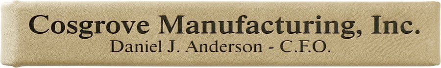 Light Brown Leatherette Single Pen Case