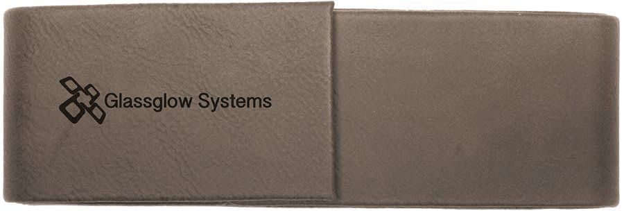 Gray Leatherette Double Pen/Pencil Case