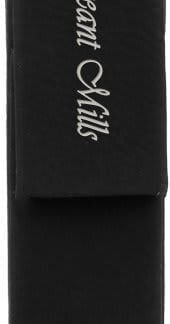 Black/Silver Leatherette Single Pen Case