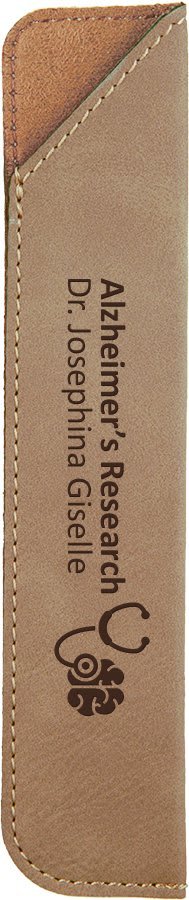 Light Brown Leatherette Single Pen Sleeve