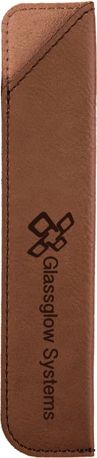 Dark Brown Leatherette Single Pen Sleeve
