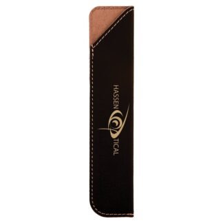 Black/Gold Leatherette Single Pen Sleeve
