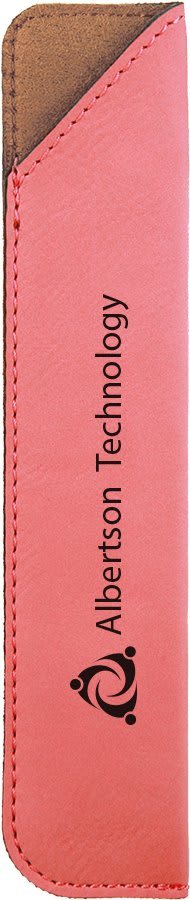 Pink Leatherette Single Pen Sleeve