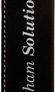 Black/Silver Leatherette Single Pen Sleeve