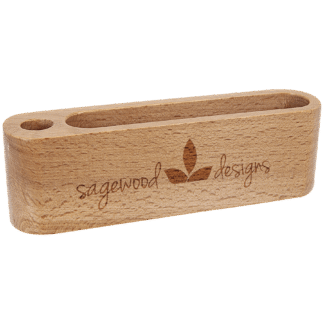 Beech Wood Busniess Card/Pen Holder