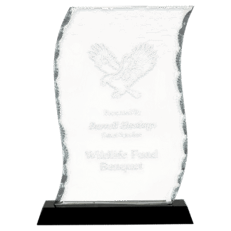 8 1/4" Scroll Facet Glass on a Black Crystal Base