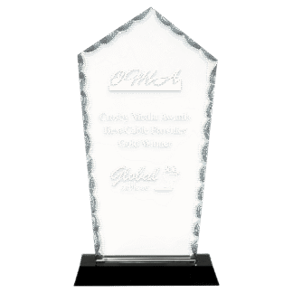 9 3/4" Diamond Facet Glass on a Black Crystal Base