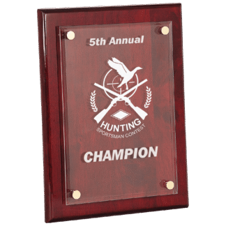 10 1/2" x 13" Rosewood Piano Finish Floating Acrylic Plaque