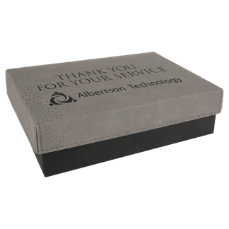 Gray Leatherette Gift Box