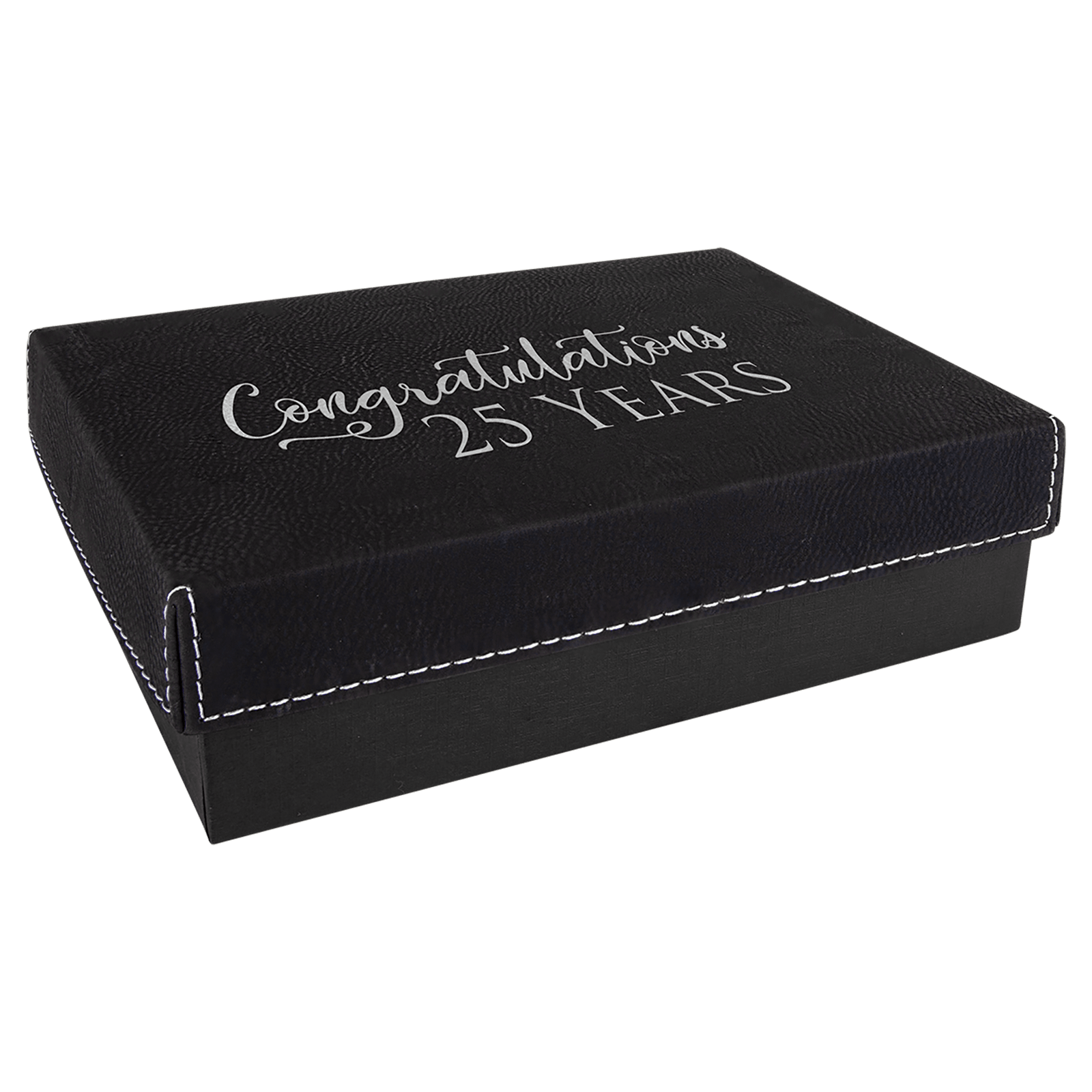 Black/Silver Leatherette Gift Box