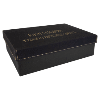 Black/Gold Leatherette Gift Box