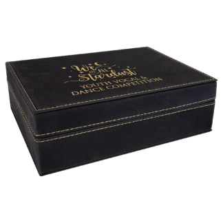 Black/Gold Leatherette Gift Box