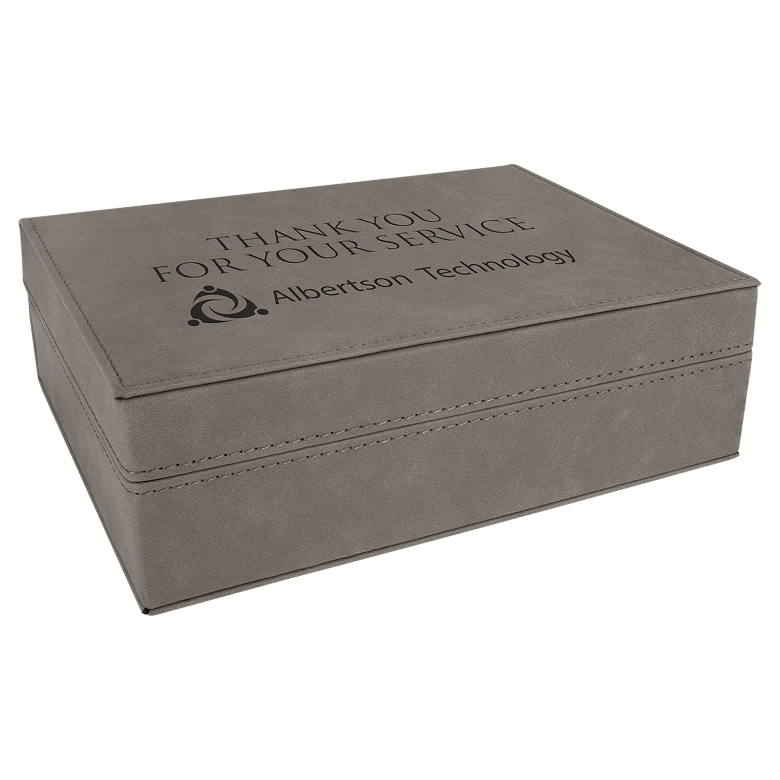 Gray Leatherette Gift Box