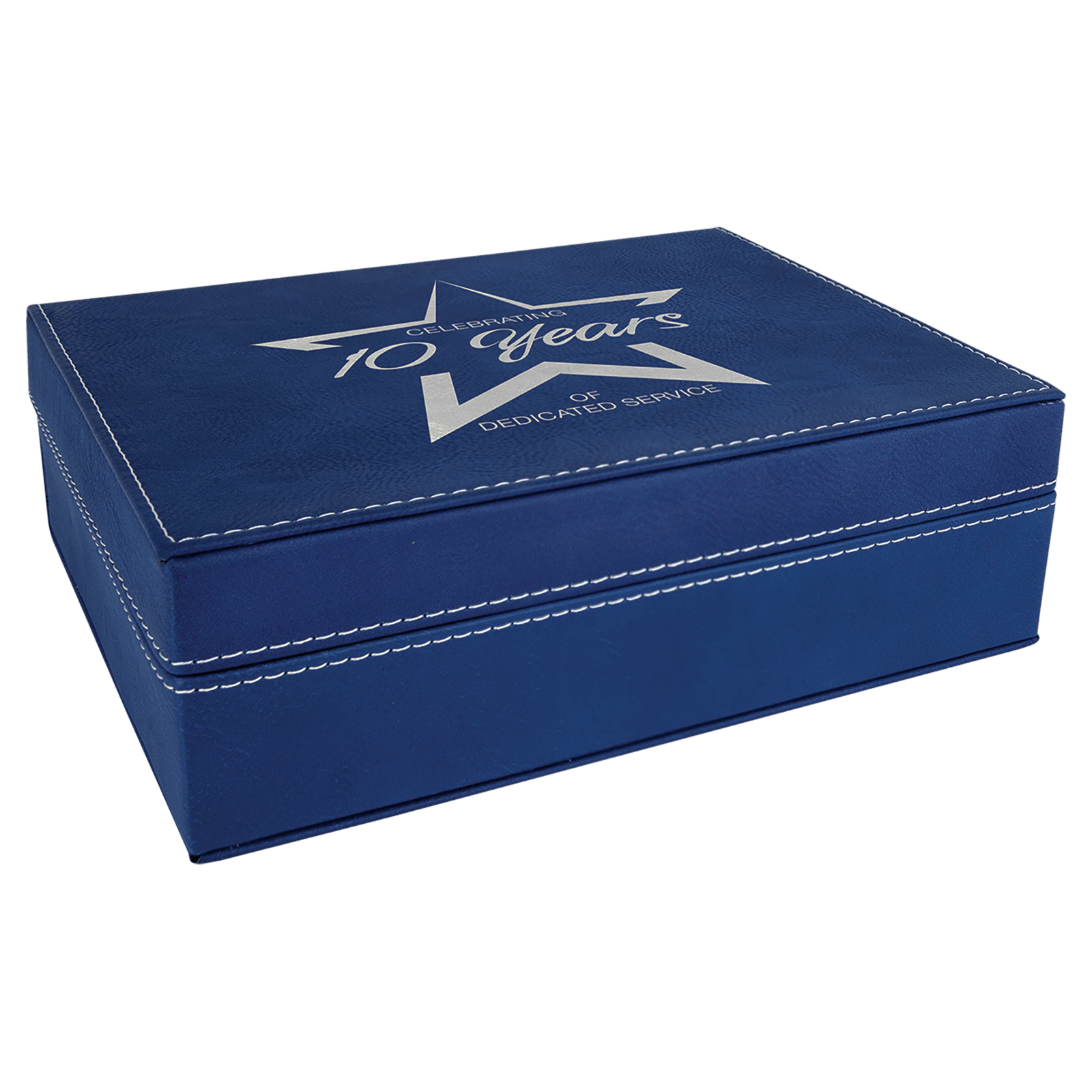 Blue/Silver Leatherette Gift Box