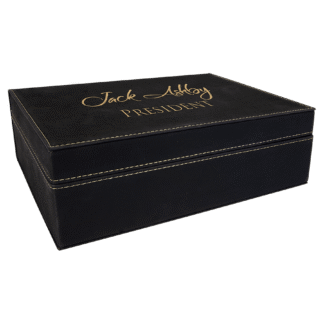 Black/Gold Leatherette Gift Box
