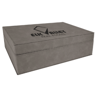 Gray Leatherette Gift Box