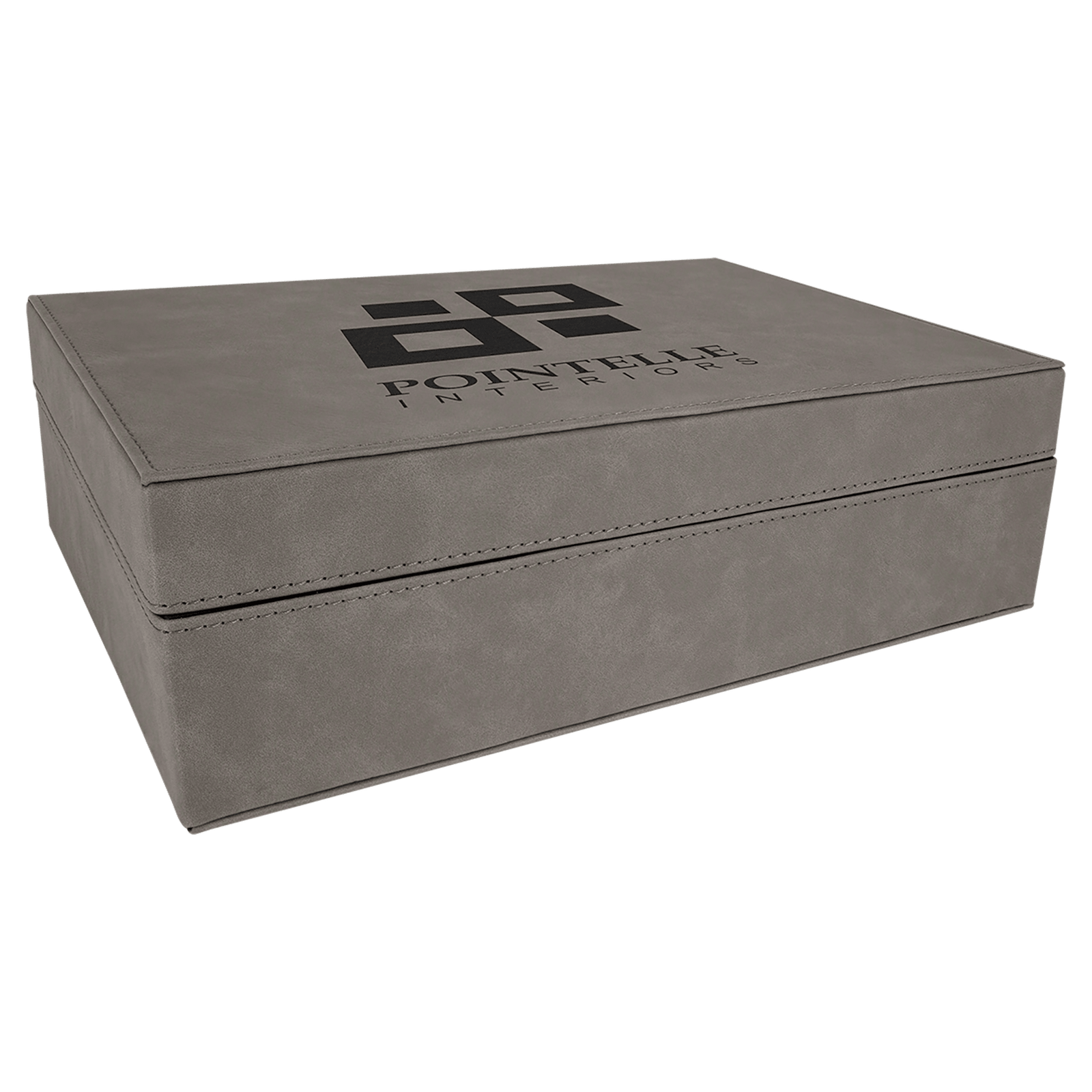 Gray Leatherette Gift Box