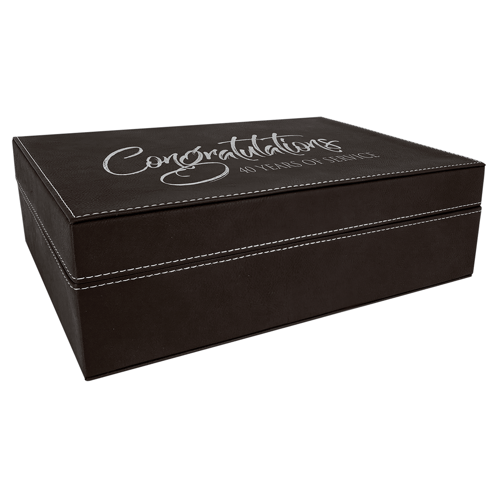 Black/Silver Leatherette Gift Box