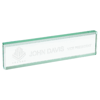 Jade Glass Desk Wedge