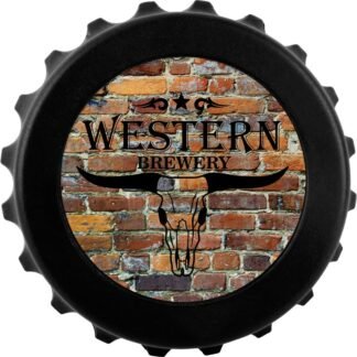 Black Magentic Bottle Cap Shaped Bottle Opener