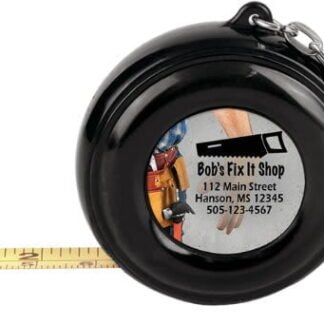 6' Black Tape Measure Keychain (insert sold separately)