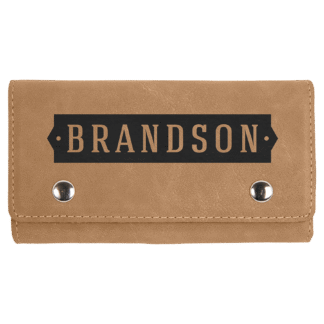 Light Brown Leatherette Card and Dice Set