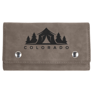 Gray Leatherette Card and Dice Set