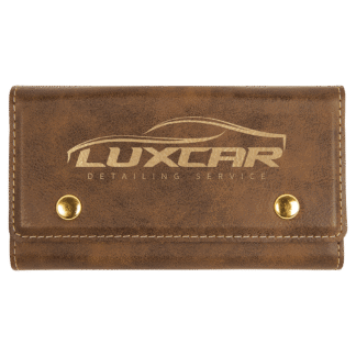 Rustic/Gold Leatherette Card and Dice Set