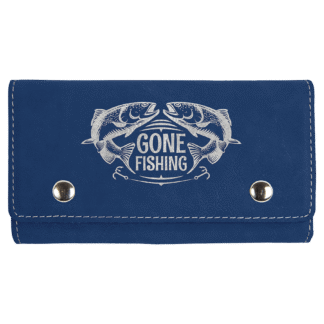 Blue/Silver Leatherette Card and Dice Set