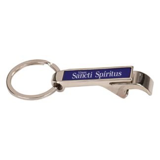 Blue Metal Bottle Opener Keychain