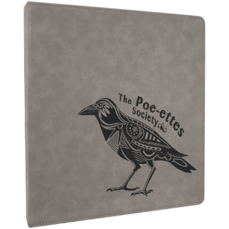 Gray Laserable Leatherette 3 Ring Binder with 1" Slant D Rings