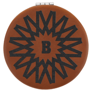 Rawhide Leatherette Compact Mirror