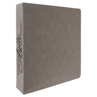Gray Leatherette 3-Ring Binder with 2" Slant D Rings