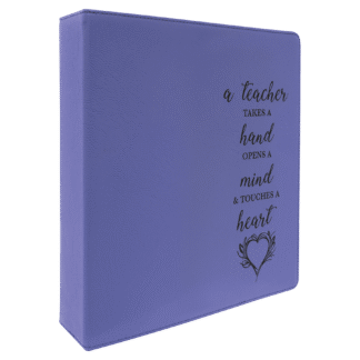 Purple Leatherette 3-Ring Binder with 2" Slant D Rings