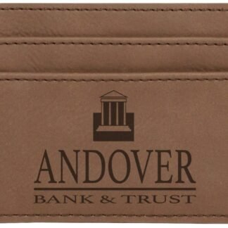 Dark Brown Leatherette Wallet Clip