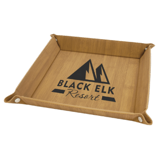 Bamboo Leatherette Snap Up Tray
