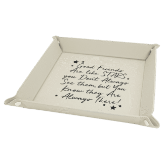 White Leatherette Snap Up Tray